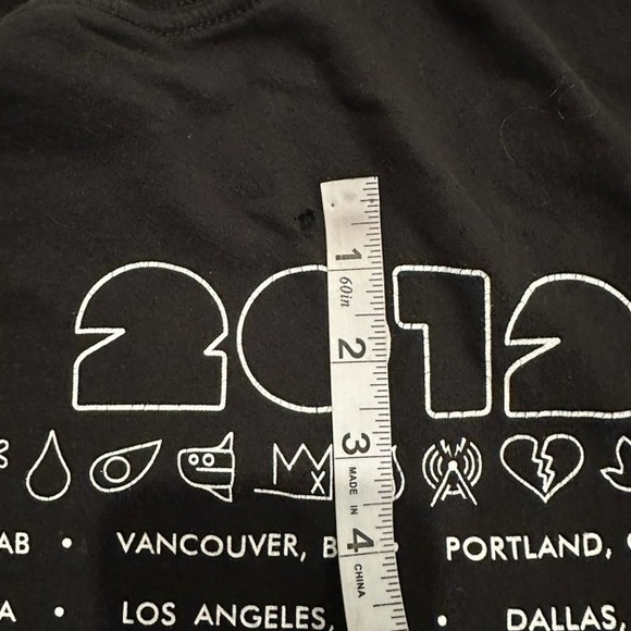 Coldplay Live 2012 Tour T-Shirt Double Sided Concert Merch Black Men's XL - Picture 4 of 6